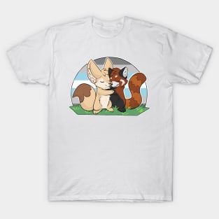 Demiboy - Fennec Fox + Red Panda Hug T-Shirt